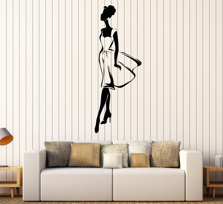 Vinyl Wall Decal Supermodel Fashion Girl Beauty Lady Woman Stickers Unique Gift (847ig)