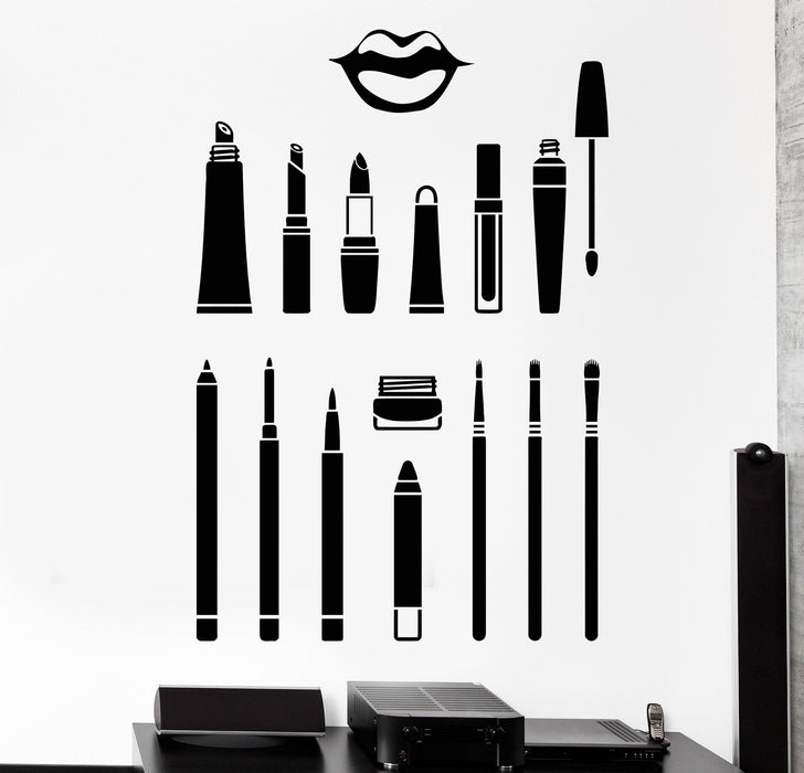 Vinyl Wall Decal Cosmetics Makeup Artist Visagiste Beauty Salon Stickers Unique Gift (1134ig)