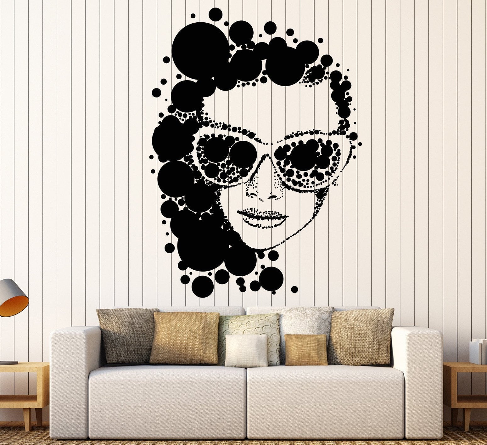 Vinyl Wall Decal Retro Woman Sunglasses Art Fashion Girl Model Sticker ...