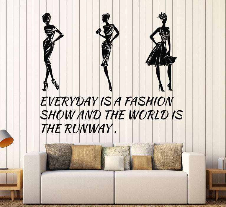 Vinyl Wall Decal Fashion Quote Style Woman Girl Room Stickers Unique Gift (ig4475)