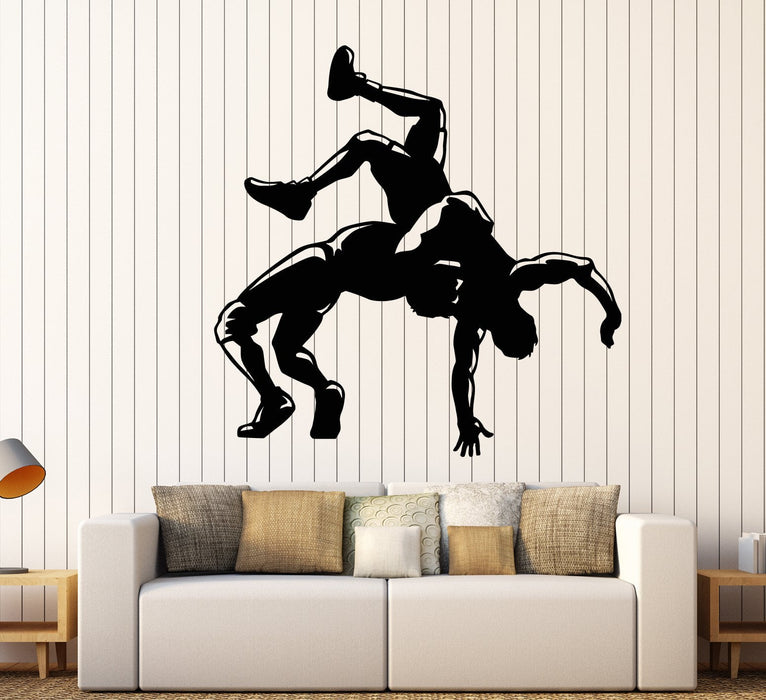 Vinyl Wall Decal Fighting Men's Sports Martial Arts Fighters Stickers Unique Gift (1782ig)