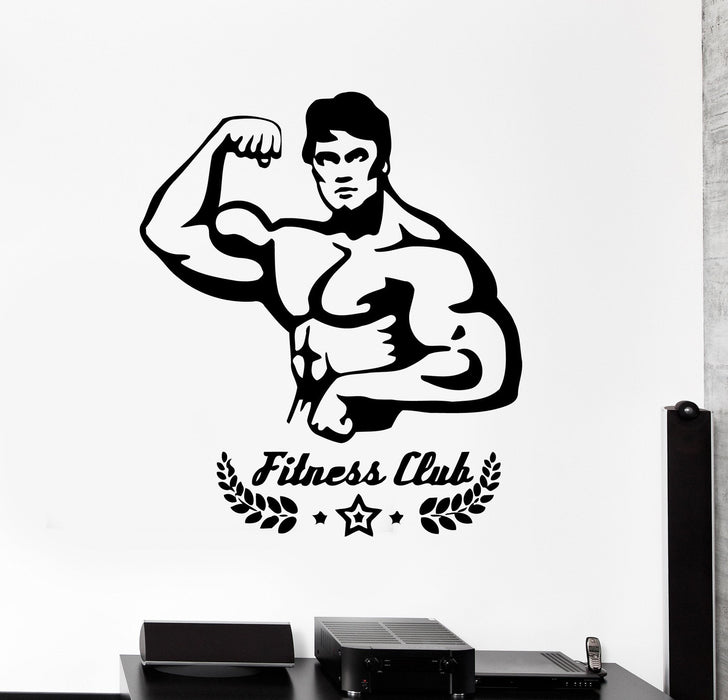 Wall Stickers Vinyl Decal Fitness Club Gym Muscled Bodybuilder Unique Gift (ig330)