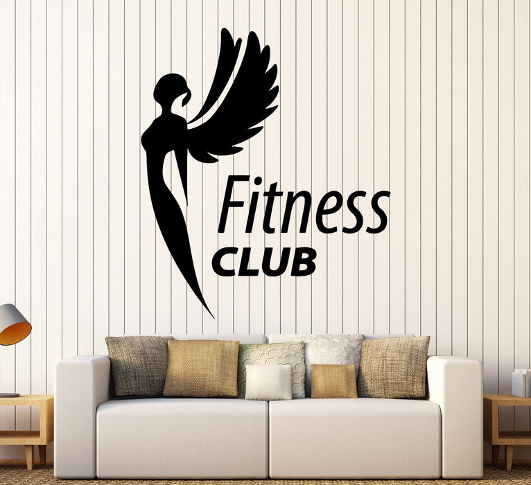 Vinyl Wall Decal Fitness Club Logo Gym Sports Art Stickers Mural Unique Gift (ig4060)