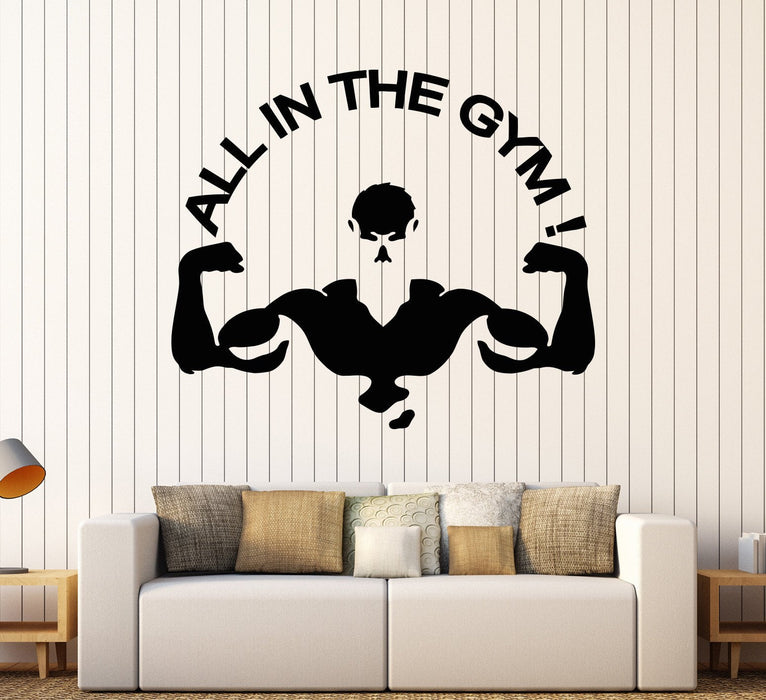 Vinyl Wall Decal Gym Fitness Sexy Body Beauty Health Logo Stickers Unique Gift (1437ig)