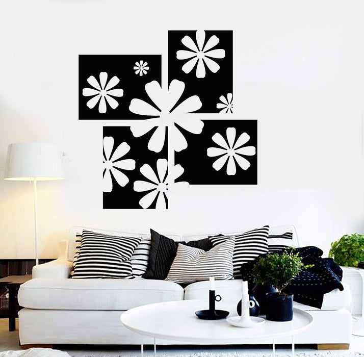 Vinyl Wall Decal Floral Art Room Flower House Interior Stickers Unique Gift (ig4341)