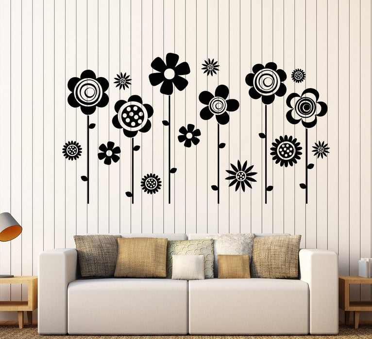 Vinyl Wall Decal Nursery Flowers Garden Nature Girls Room Stickers Unique Gift (933ig)