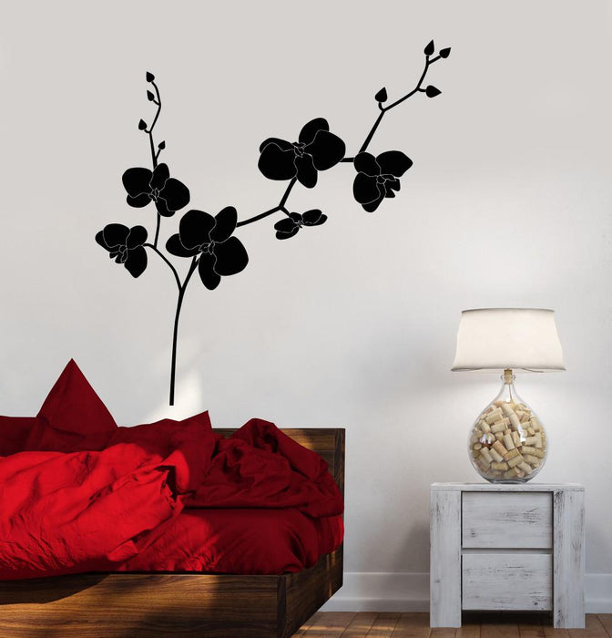 Vinyl Wall Decal Orchid Flower Shop Floral Bedroom Design Stickers Unique Gift (1080ig)
