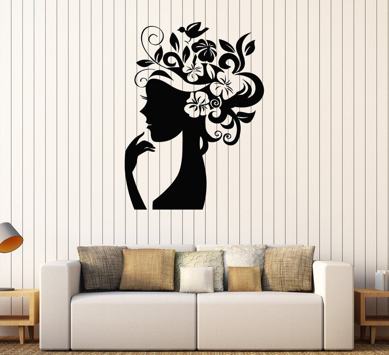 Vinyl Wall Decal Beauty Salon Woman Spa Hair Barbershop Stylist Stickers Unique Gift (069ig)