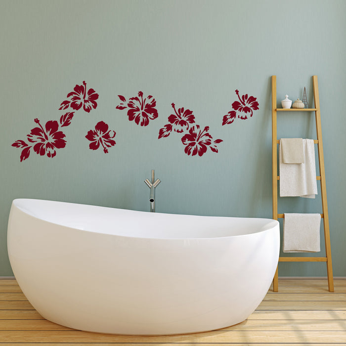 Vinyl Wall Decal Beautiful Flowers Nature Garden Room Decor Stickers Unique Gift (1454ig)