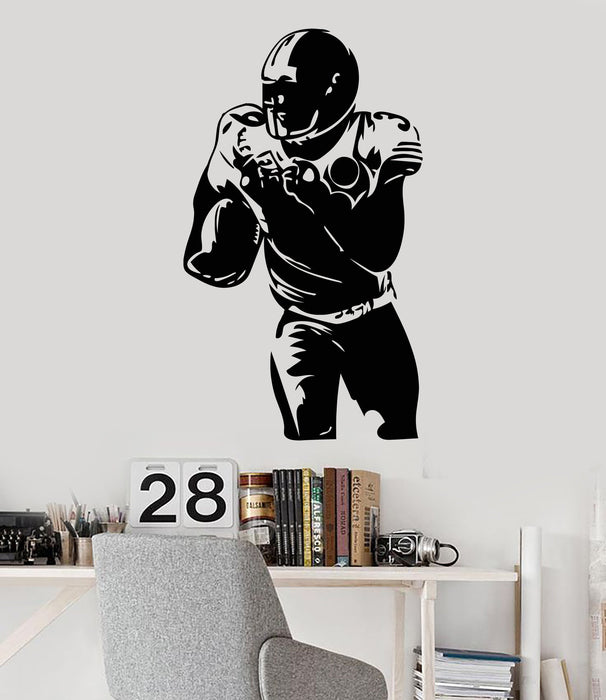 Vinyl Wall Decal American Football Player Sport Game Teen Room Stickers Unique Gift (1424ig)