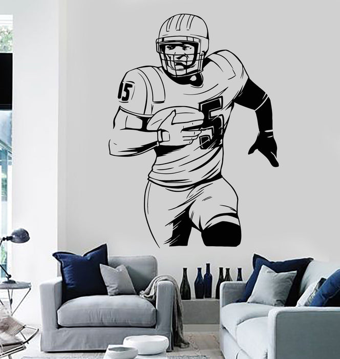 Виниловые наклейки на стену Футболист Спортивные наклейки для подростковой комнаты Уникальный подарок (ig4253)