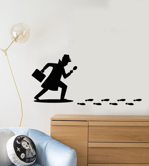 Vinyl Wall Decal Detective Investigation Loupe Spy Children's Room Stickers Unique Gift (1761ig)