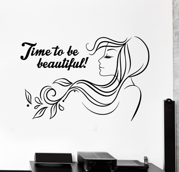 Vinyl Wall Decal Beauty Salon Quote Woman Hair Salon Stickers Mural Unique Gift (ig4614)