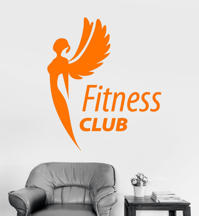 Vinyl Wall Decal Fitness Club Logo Gym Sports Art Stickers Mural Unique Gift (ig4060)
