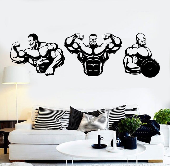 Vinyl Wall Decal Muscle Bodybuilding Gym Fitness Stickers Unique Gift (ig4430)