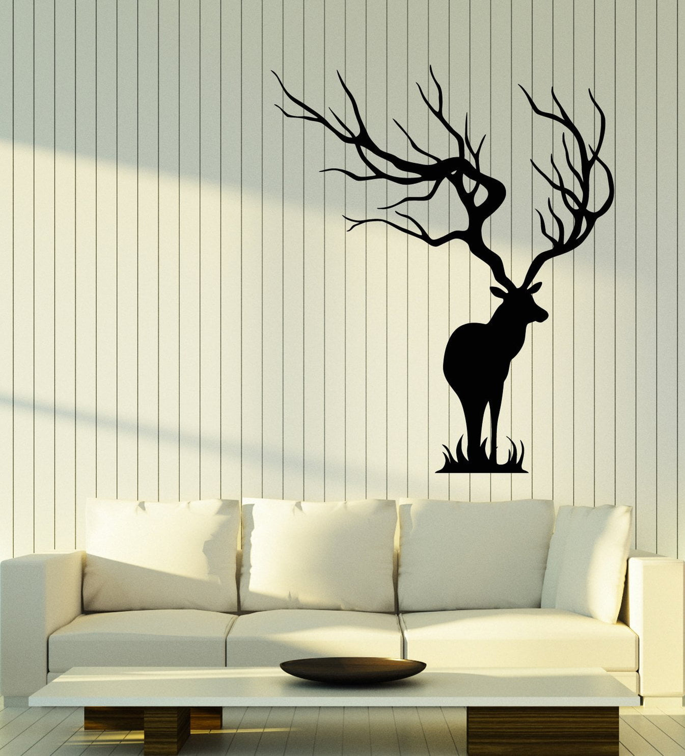 Vinyl Wall Decal Forest Deer Tribal Animal Horns Nature Stickers (2753 ...