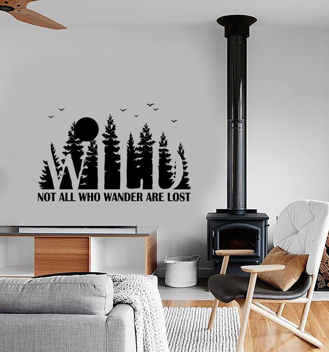 Vinyl Wall Decal Wild Forest Nature Landscape Traveler Quote Stickers (4070ig)