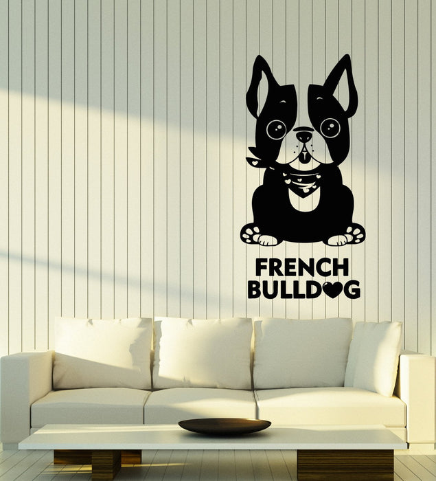 Vinyl Wall Decal Pet Puppy Dog French Bulldog Home Animal Stickers (2827ig)