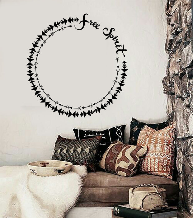 Vinyl Wall Decal Free Spirit Ethnic Style Room Decoration Stickers Unique Gift (ig4661)