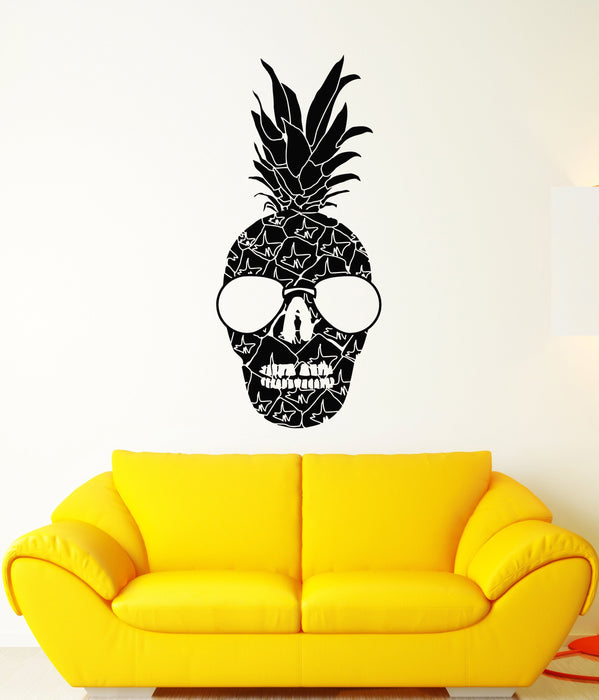 Vinyl Wall Decal Sunny Fruit Skull Sunglasses Rock'n'roll Stickers (2804ig)