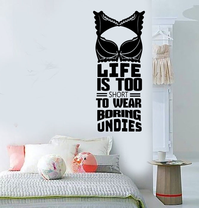Vinyl Wall Decal Positive Quote Words For Woman Underwear Store Sticke —  Wallstickers4you