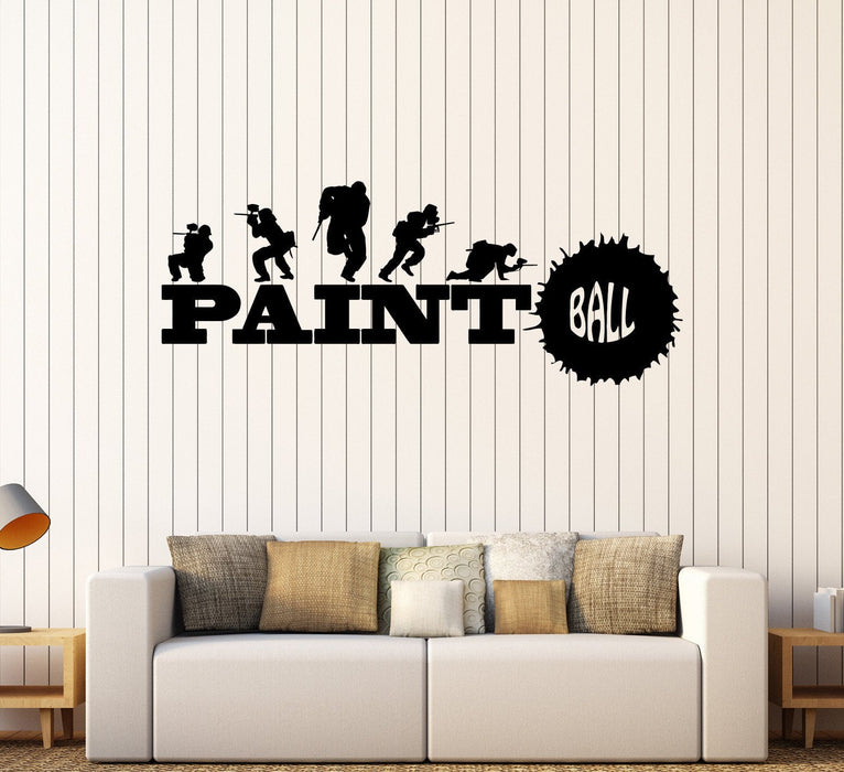 Vinyl Wall Decal Paintball Sports Game Teen Room Art Stickers Unique Gift (370ig)