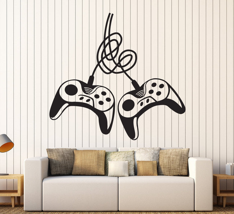 Vinyl Wall Decal Two Gamepads Video Game Gaming Art Stickers Unique Gift (ig4635)