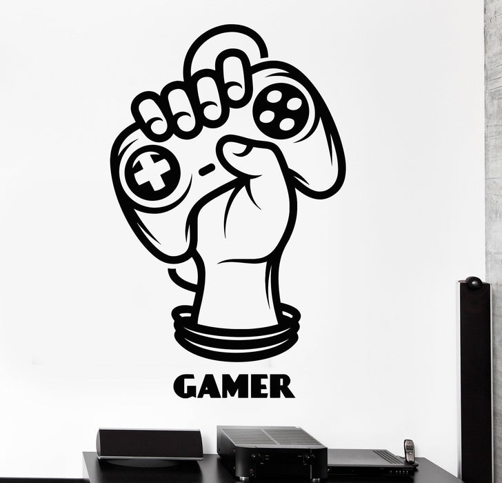 Vinyl Wall Decal Gamer Joystick Player Game Zone Teenage Room Stickers Unique Gift (1070ig)