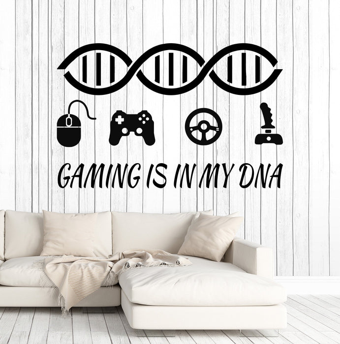 Vinyl Wall Decal Video Game Quote Gaming Zone Playroom Stickers Unique Gift (ig4769)