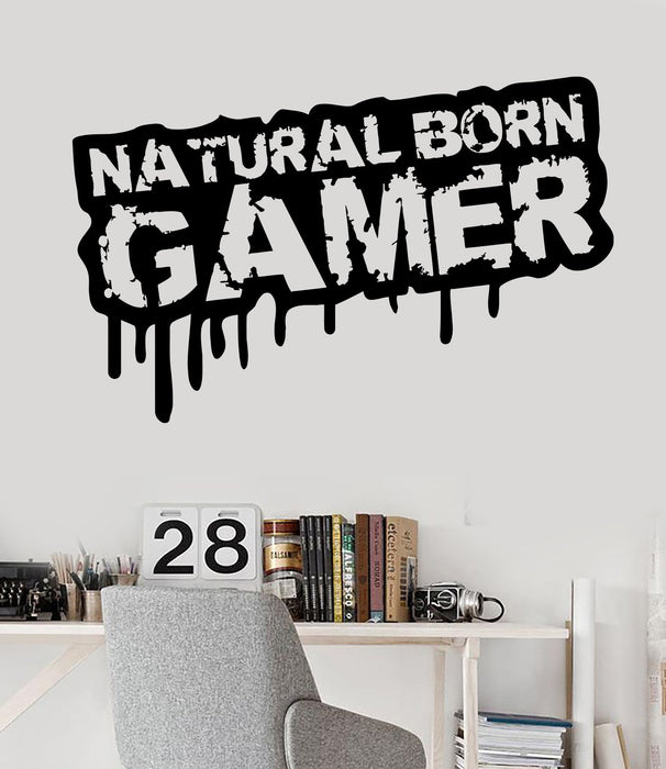 Vinyl Wall Decal Gamer Quote Video Game Teen Room Stickers Unique Gift (ig3842)