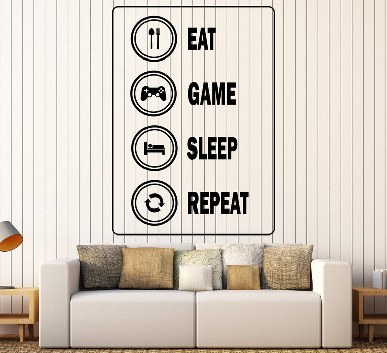 Виниловая наклейка на стену Геймер Видеоигры Правила Наклейки Уникальный подарок (876ig)