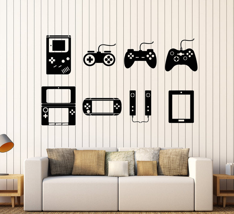 Vinyl Wall Decal Video Game Gamer Console Joystick Room Decor Stickers Unique Gift (1823ig)