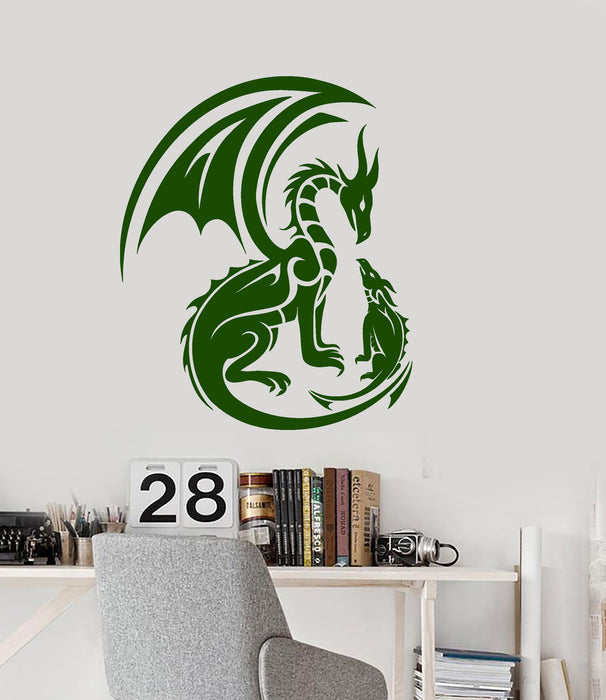 Vinyl Wall Decal Fantasy Dragons Fairy Tale Nursery Decor Stickers (2833ig)