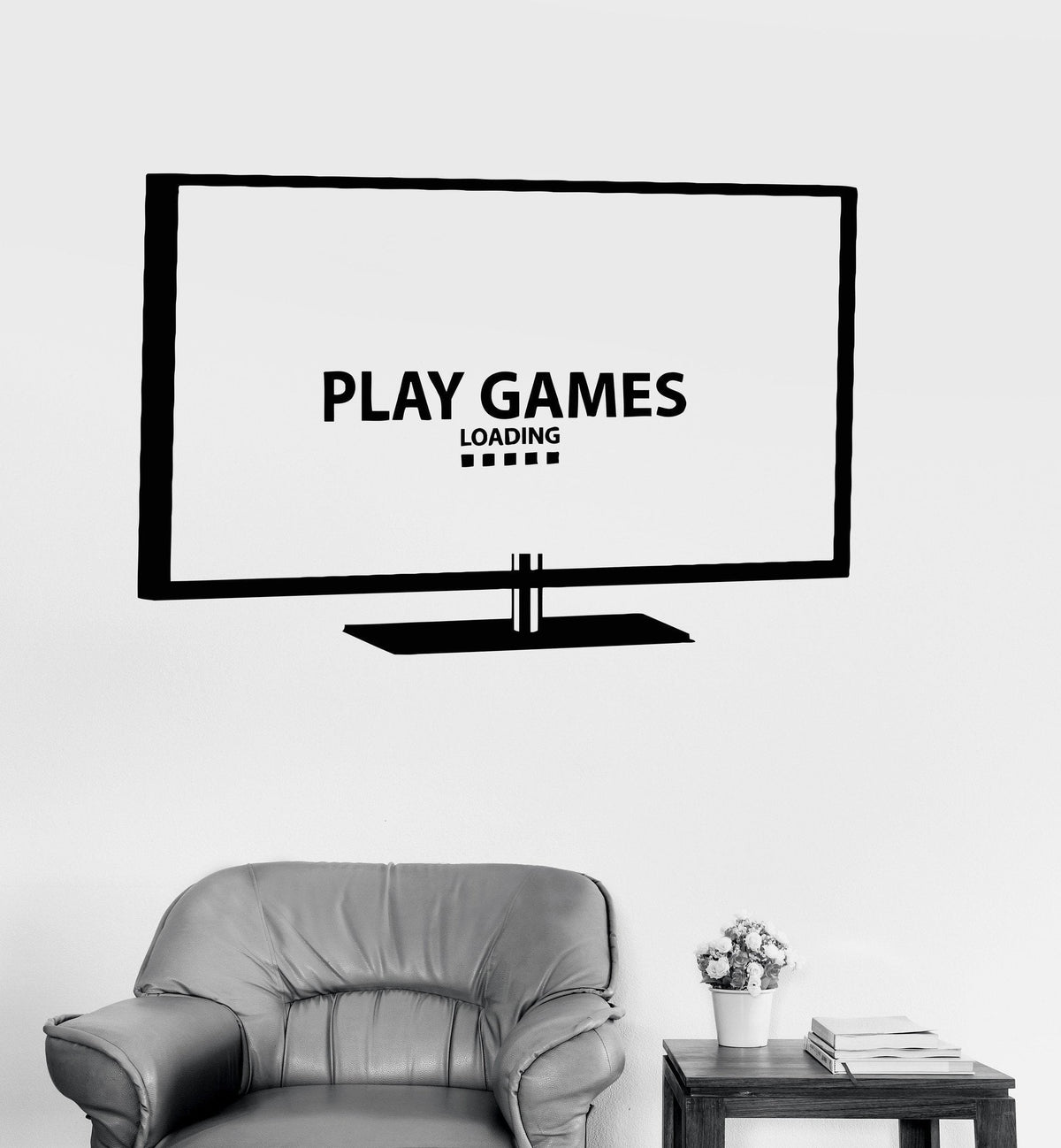 Vinyl Wall Decal Monitor TV Play Video Games Gaming Stickers Unique Gi ...