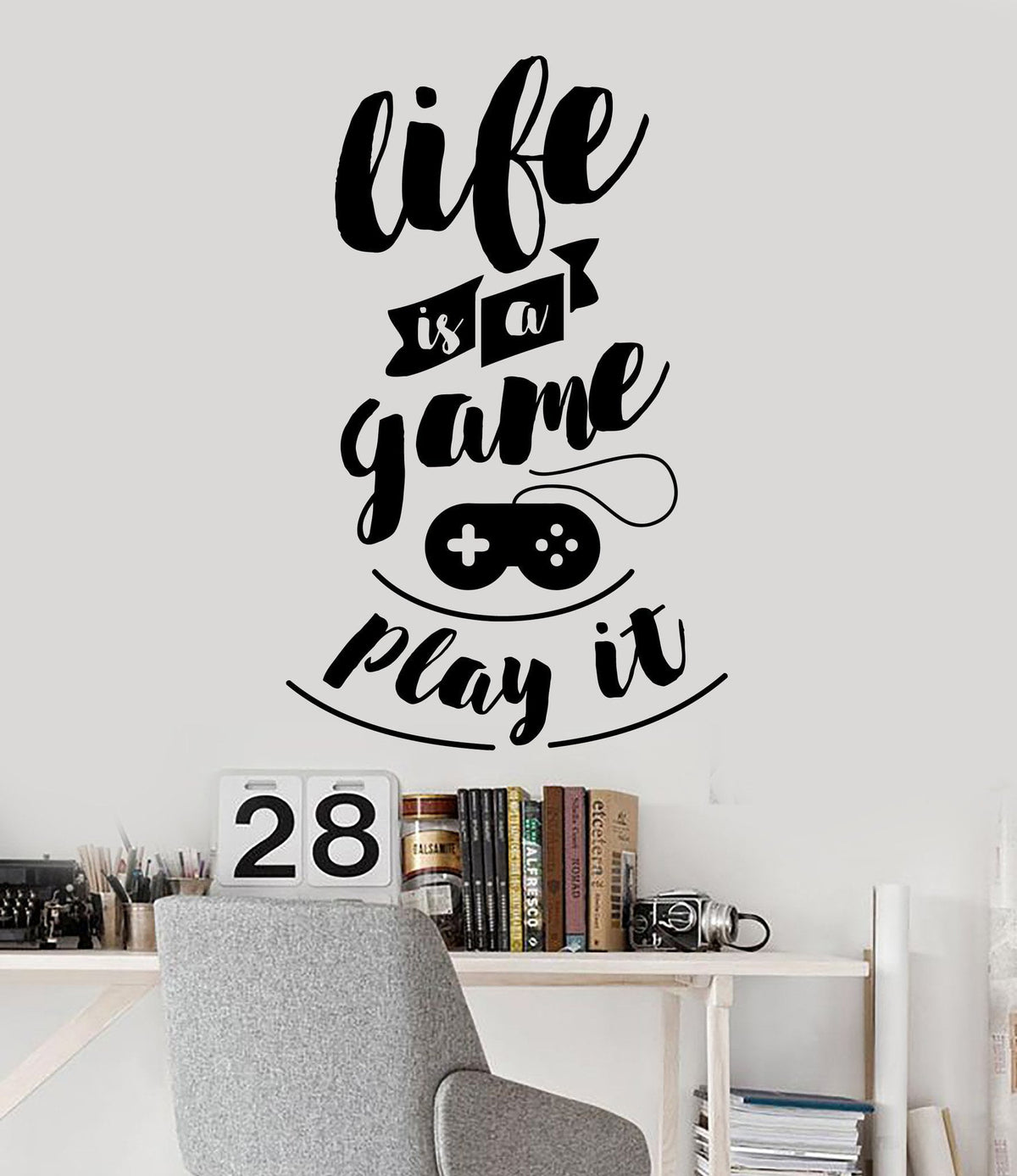 Vinyl Wall Decal Gaming Quote Teen Room Video Game Stickers Mural Uniq ...