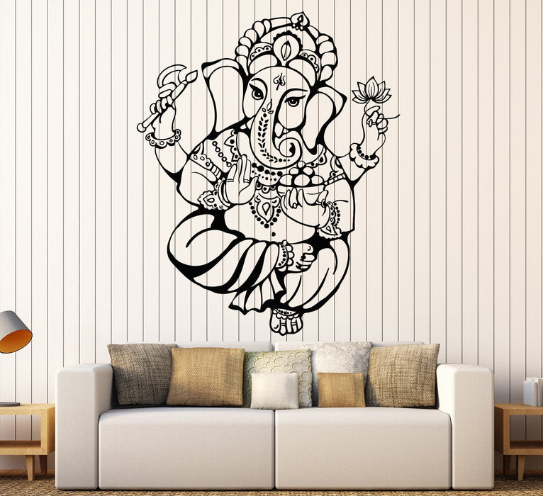 Vinyl Wall Decal Ganesha God Hindu India Religion Stickers Unique Gift (ig4488)