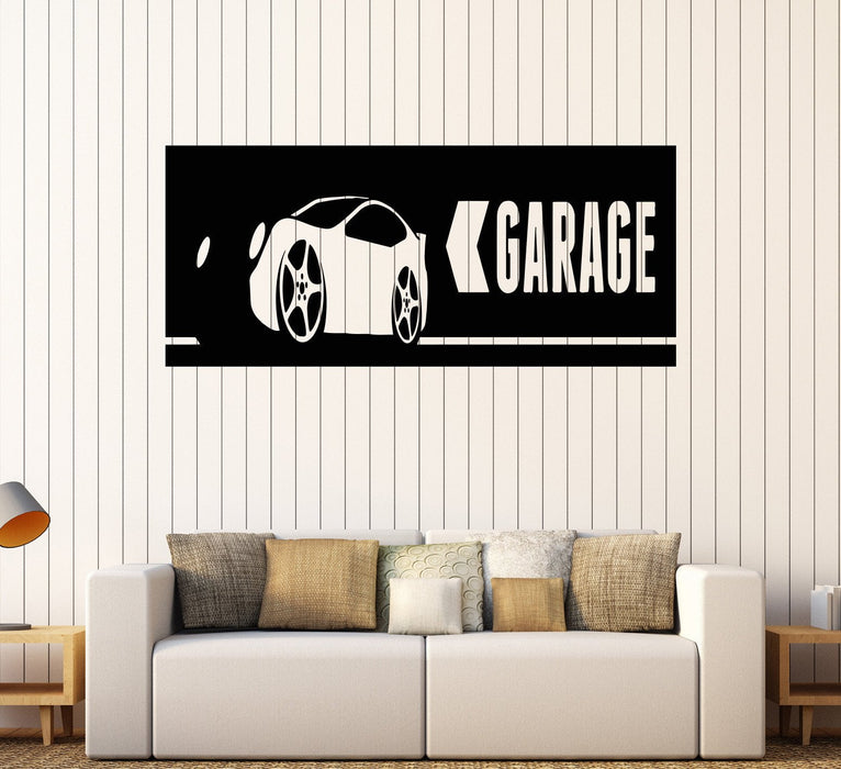 Vinyl Wall Decal Garage Car Service Parking Driver Stickers Unique Gift (267ig)