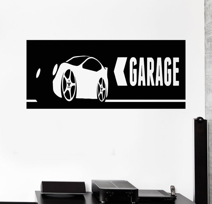 Vinyl Wall Decal Garage Car Service Parking Driver Stickers Unique Gift (267ig)