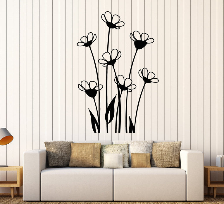 Vinyl Wall Decal Beautiful Flowers Bouquet Flowerbed Nature Stickers Unique Gift (978ig)