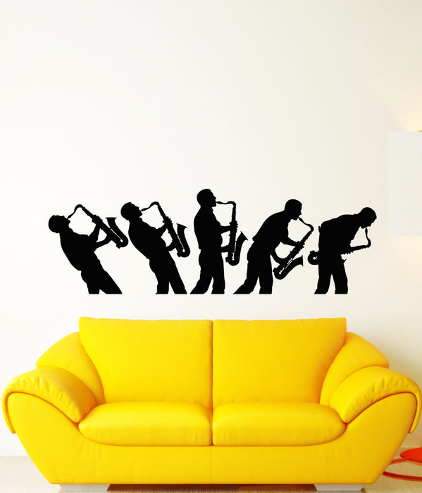 Vinyl Wall Decal Jazz Bar Saxophone Musician African Black Music Stickers Unique Gift (1691ig)