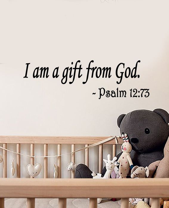 Vinyl Wall Decal Stickers Quote Words I Am A Gift From God Inspiring For Children's Room Letters 2482ig (22.5 in x 7 in)