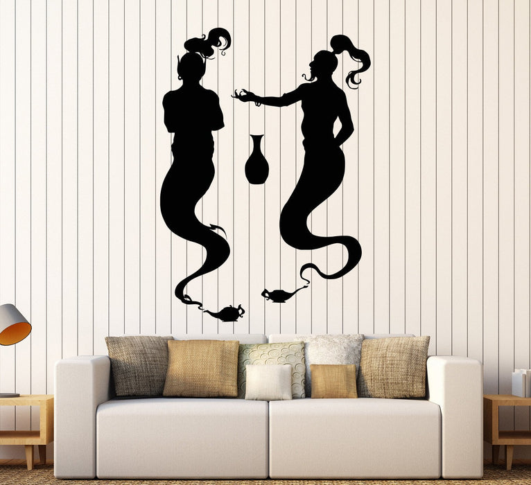 Autocollant mural en vinyle Conte de fées Fantasy Jin Nursery Magic Stickers Cadeau unique (879ig)