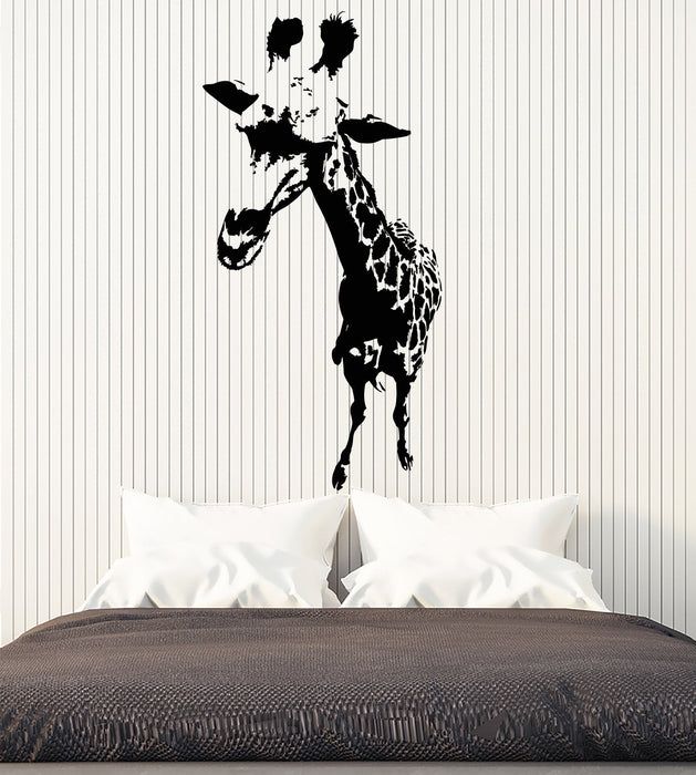 Vinyl Wall Decal Giraffe Funny Art African Animal Kids Room Stickers Unique Gift (ig4774)