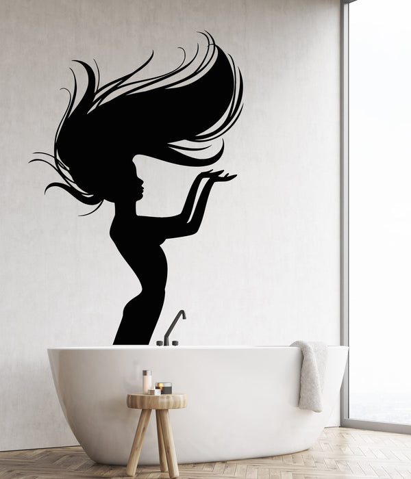 Vinyl Wall Decal Naked Girl Mermaid Nymph Art Decor For Bathroom Stickers Unique Gift (1258ig)