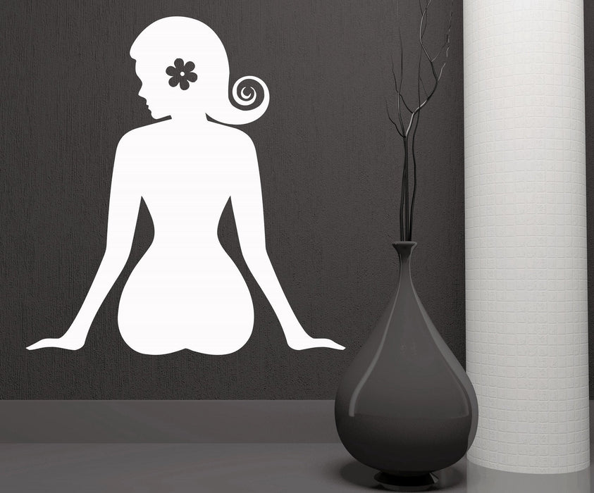 Vinyl Wall Decal Beautiful Naked Girl Spa Salon Beauty Woman Relaxing Stickers Unique Gift (407ig)