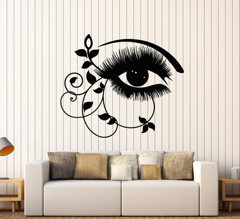 Vinyl Wall Decal Abstract Girl Eye Eyelashes Bedroom Decor Stickers (2198ig)