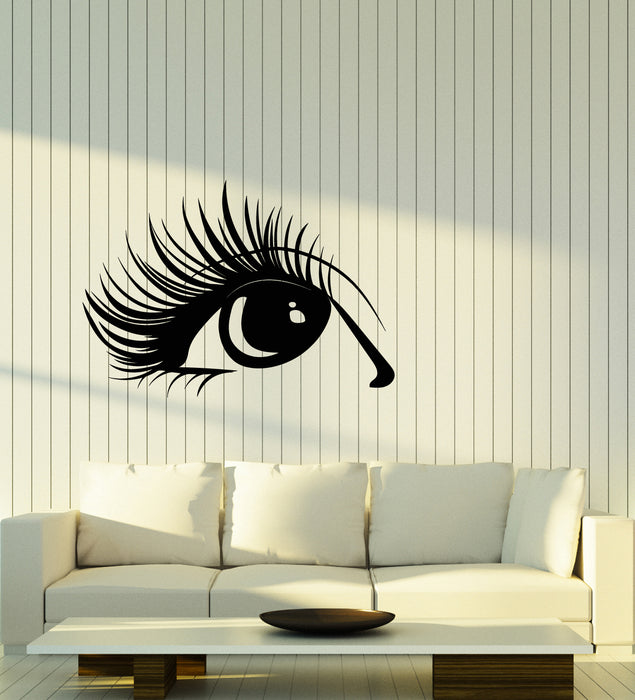 Vinyl Wall Decal Girl Eye Eyelash Extensions Beauty Salon Stickers (3610ig)