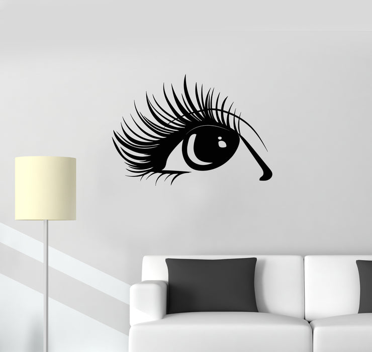 Vinyl Wall Decal Girl Eye Eyelash Extensions Beauty Salon Stickers (3610ig)