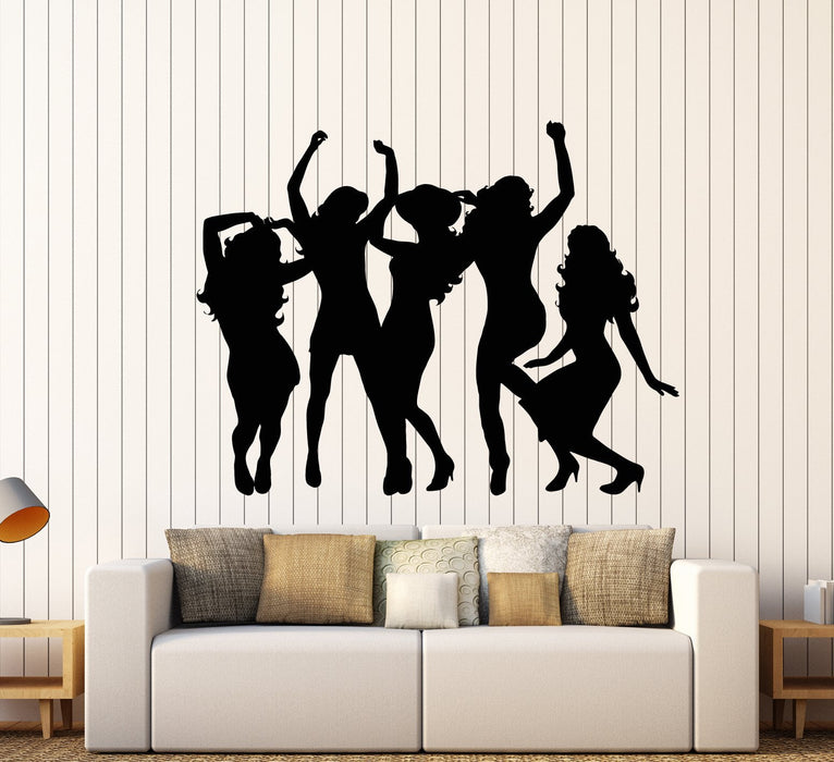 Vinyl Wall Decal Hen-party Party Girls Night Club Dance Floor Stickers (2424ig)