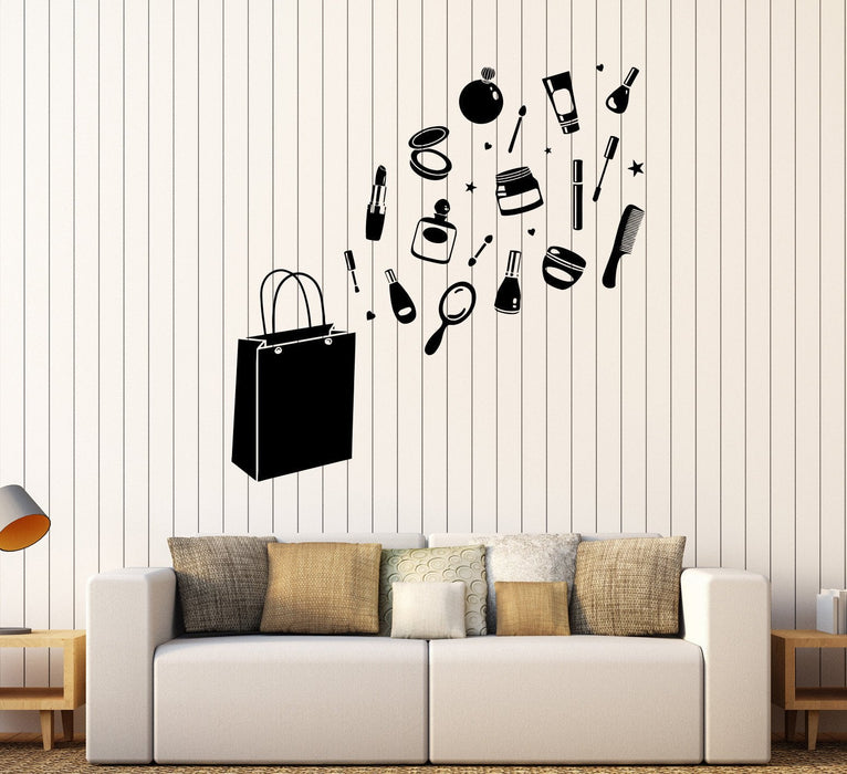 Виниловая наклейка на стену женская сумочка женщина девушка стиль модные наклейки уникальный подарок (398ig)